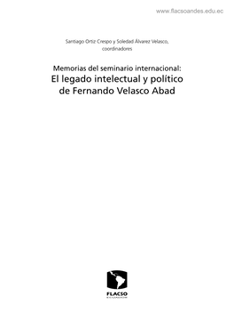 El Legado Intelectual Y Político De Fernando Velasco Abad