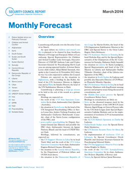 March 2014 Forecast.Indd