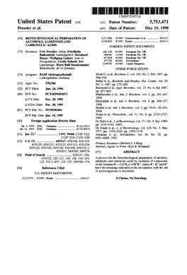 United States Patent (19) 11) Patent Number: 5,753,471 Pressler Et Al