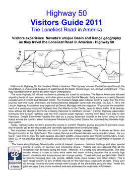 Hwy 50 Visitor Guide 2011 Small.Pub