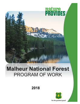 Malheur National Forest PROGRAM of WORK