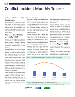 Cross River Conflict Tracker August 2018