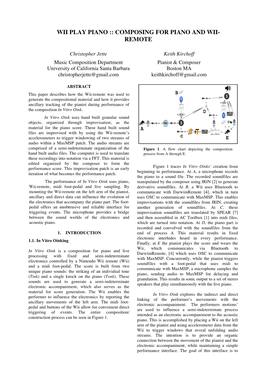 Composing for Piano and Wii- Remote