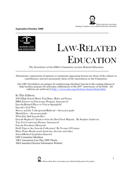 Law-Related Education Newsletter September/October 2008 ______