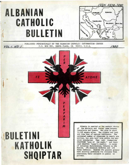 Albanian Catholic Bulletin Buletini Katholik Shqiptar