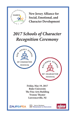 2017 Schools of Character Recognition Ceremony