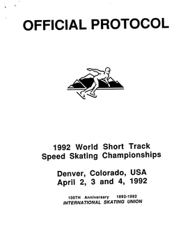1992 Protocol World Short Track Denver Co