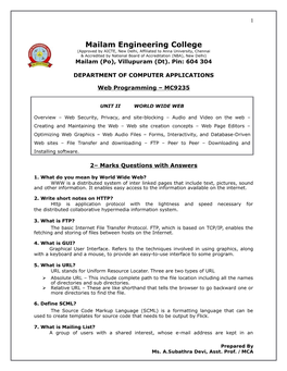 Mailam Engineering College