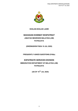 Bahagian Khidmat Ekspatriat Expatriate Services Division