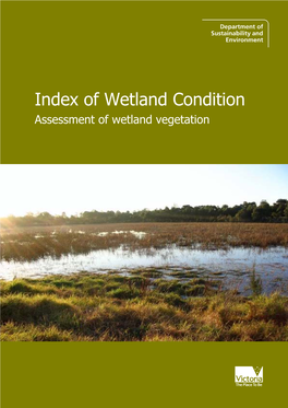Of Wetland Condition Assessment of Wetland Vegetation © the State of Victoria Department of Sustainability and Environment 2005 This Publication Is Copyright