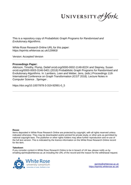 Probabilistic Graph Programs for Randomised and Evolutionary Algorithms