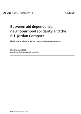 Between Aid Dependence, Neighbourhood Solidarity and the EU–Jordan Compact