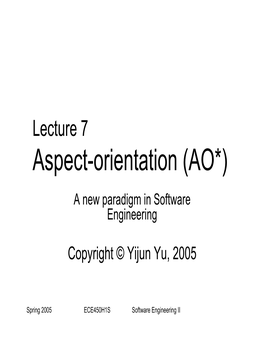 Aspect-Orientation (AO*)