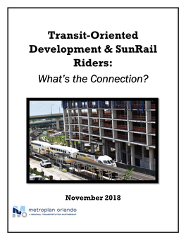 Transit-Oriented Development & Sunrail Riders