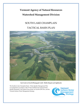 South Lake Champlain Tactical Basin Plan