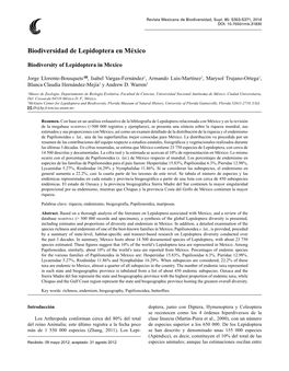 Biodiversidad De Lepidoptera En México