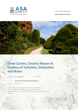 Great Castles, Country Houses & Gardens of Yorkshire, Derbyshire