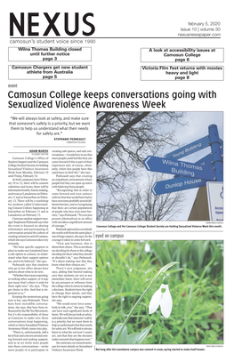 Camosun College Keeps Conversations Going with Sexualized Violence Awareness Week