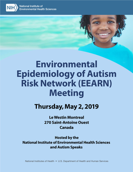 2019 Environmental Epidemiology of Autism Research Network (EEARN