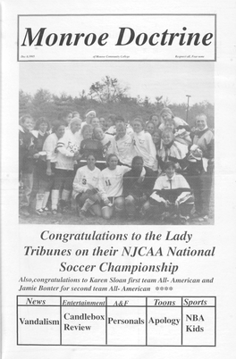 Congratulations to the Lady Tribunes on Their NJCAA National Soccer