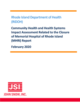 Rhode Island Department of Health (RIDOH)