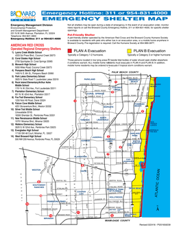 Emergency Evacuation and Shelter Map 2016