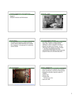 Chapter 2 Computer Evolution and Performance Computer