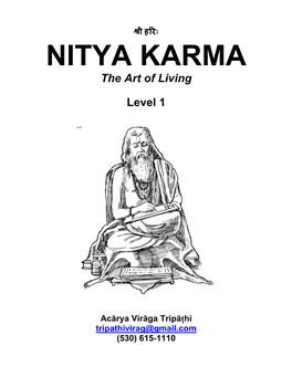 NITYA KARMA the Art of Living