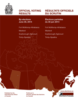 Official Voting Results Résultats Officiels Du Scrutin