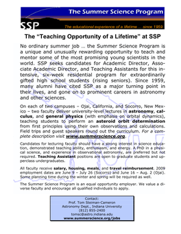 The “Teaching Opportunity of a Lifetime” At