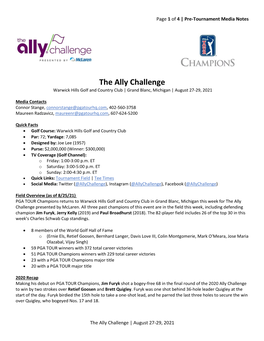 The Ally Challenge Warwick Hills Golf and Country Club | Grand Blanc, Michigan | August 27-29, 2021