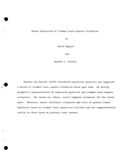 Robust Regression by Trimmed Least-Squares Estimation by David