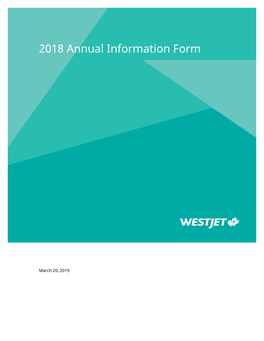 2018 Westjet Annual Information Form