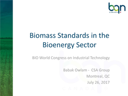 Bioenergy Subcommittee