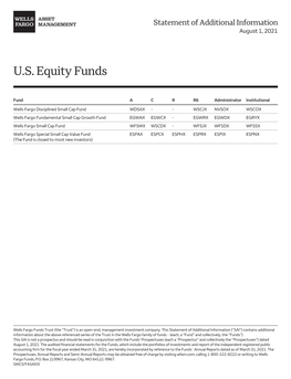 U.S. Equity Funds