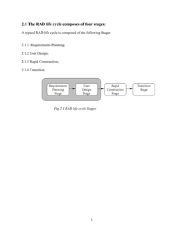 2.1 the RAD Life Cycle Composes of Four Stages