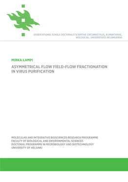 Asymmetrical Flow Field-Flow Fractionation In