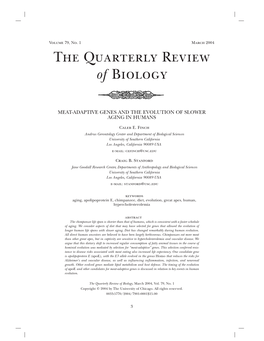 The Quarterly Review of Biology