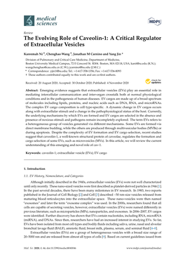 The Evolving Role of Caveolin-1: a Critical Regulator of Extracellular Vesicles