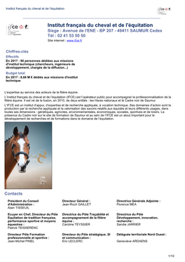 Institut Français Du Cheval Et De L'équitation