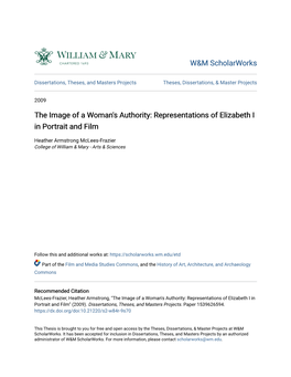 Representations of Elizabeth I in Portrait and Film