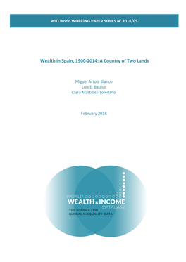 Wealth in Spain, 1900-2014: a Country of Two Lands