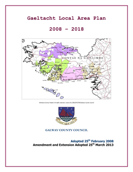 Gaeltacht Local Area Plan 2008 – 2018