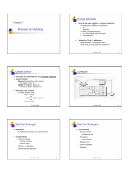 Process Scheduling > Application – in Reality, [Multiprogramming] > OS : Many Separate Pieces (Processes) > Many Applications