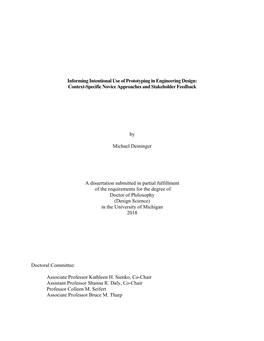 Informing Intentional Use of Prototyping in Engineering Design: Context-Specific Novice Approaches and Stakeholder Feedback