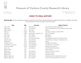 Museum of Ventura County Research Library