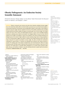 Obesity Pathogenesis: an Endocrine Society Scientific Statement