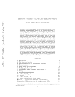 Deitmar Schemes, Graphs and Zeta Functions