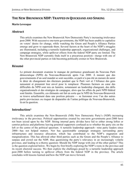 Abstract Résumé Introduction1