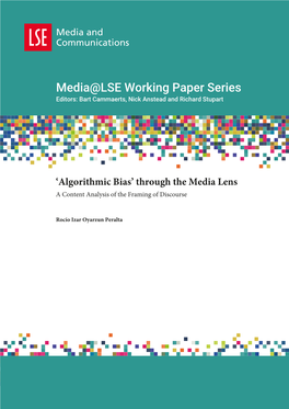 Media@LSE Working Paper Series Editors: Bart Cammaerts, Nick Anstead and Richard�Stupart